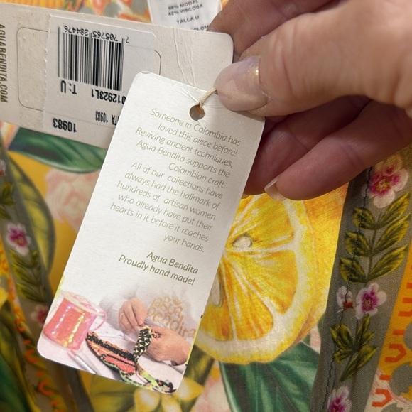 Agua Bendita Selam Vita Tunic Cover up Caftan NWT One Size - Picture 6 of 16